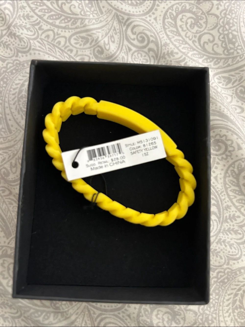 Marc Jacobs Yellow Braided Silicone Bracelet - Women Accessories